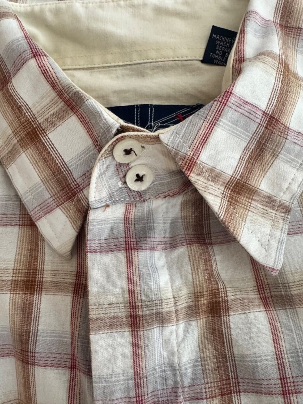 Vintage English Laundry Mens Plaid Shirt French Cuff Embroidered Sz XXL Cotton - Picture 13 of 16